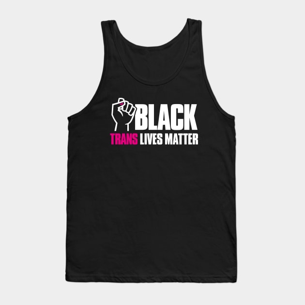 Black Trans Lives Matter Black transgender LGBTQ protesting  fist with nail polish Tank Top by LaundryFactory